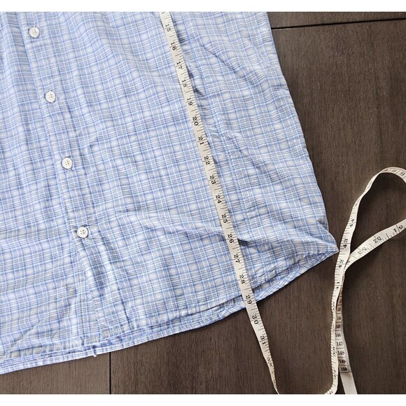 Columbia Shirt Mens L Plaid Blue Omni-Shade Shirt Short Sleeve Fishing Vented - Picture 5 of 6